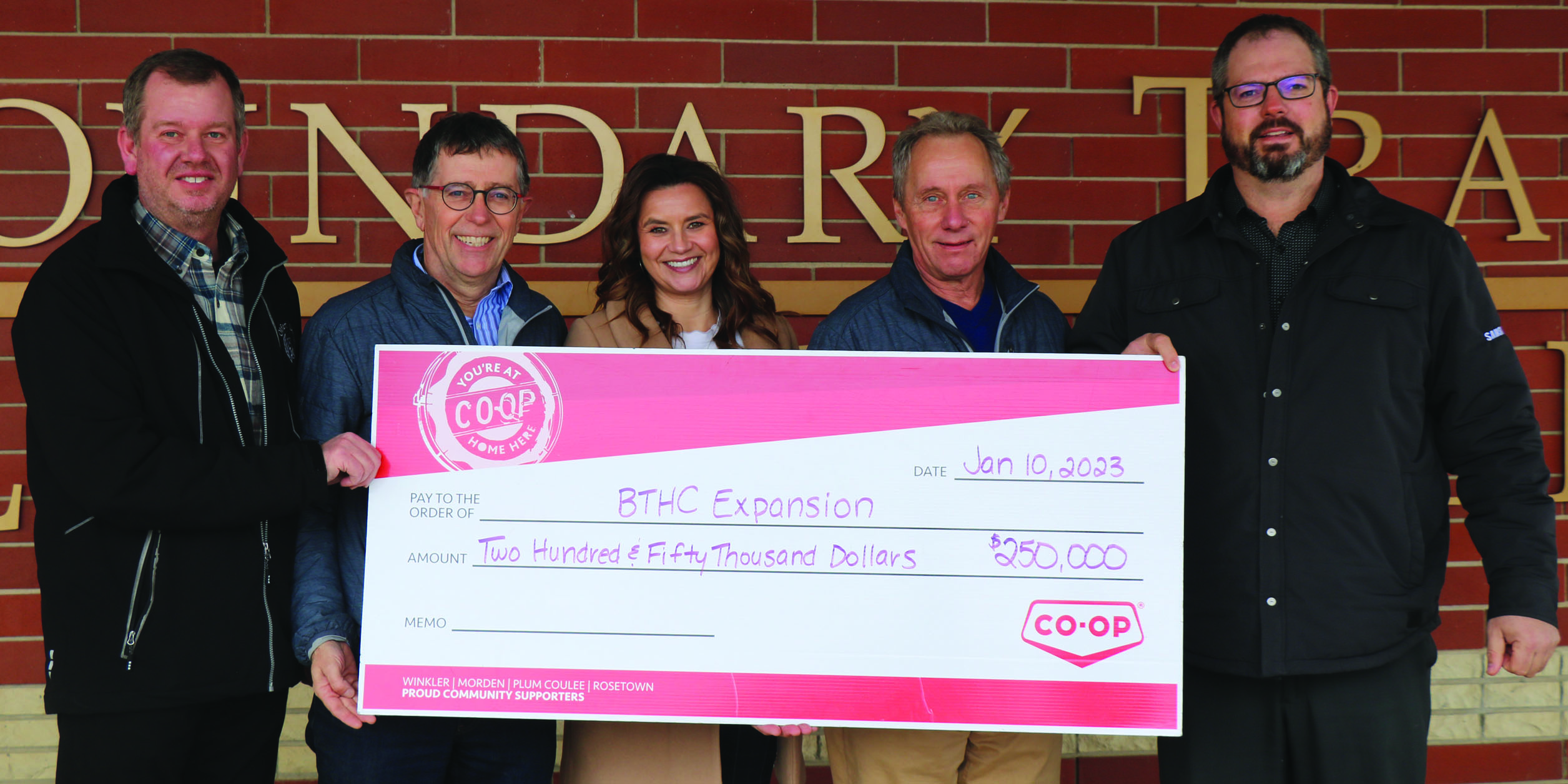 Winkler Co-op donates $250,000 to Boundary Trails expansion project